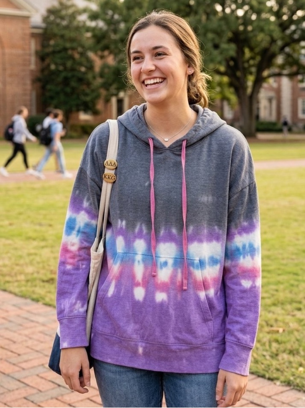 Tie-Dye Pullover Hoodie (M)